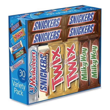 MARS Full-Size Candy Bars Variety Pack, Assorted, PK30 19312